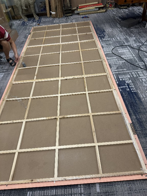 三米大画现场组装安装