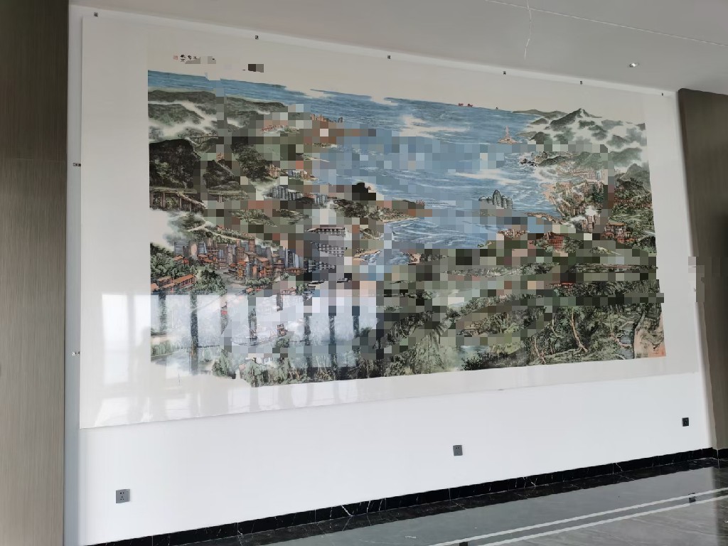 三米大画现场组装安装