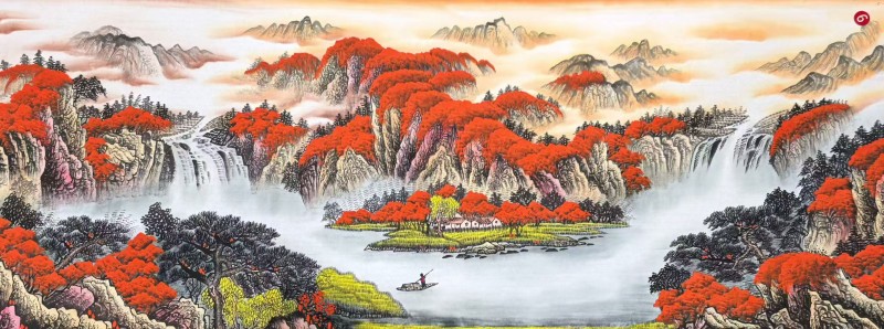 山水画、字画、对联现场定制