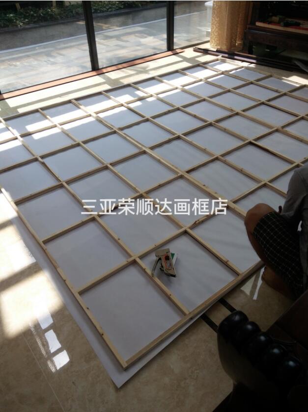大画现场装裱