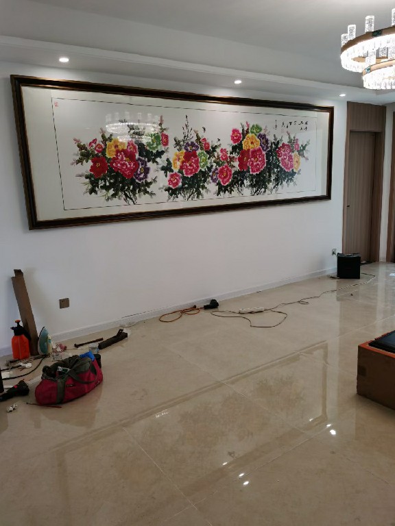 三米大画现场组装安装