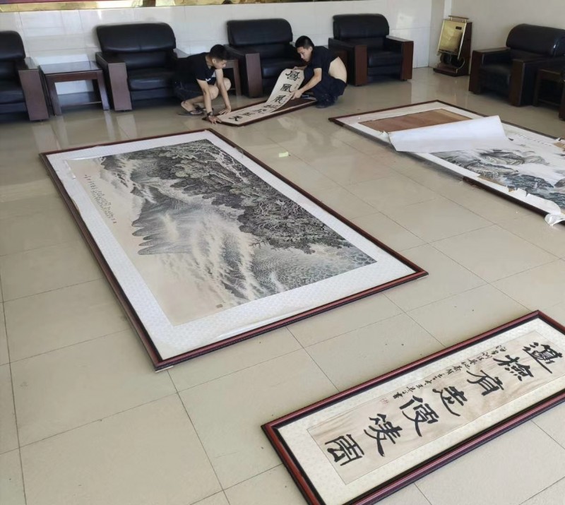 大画破损揭裱重新装裱