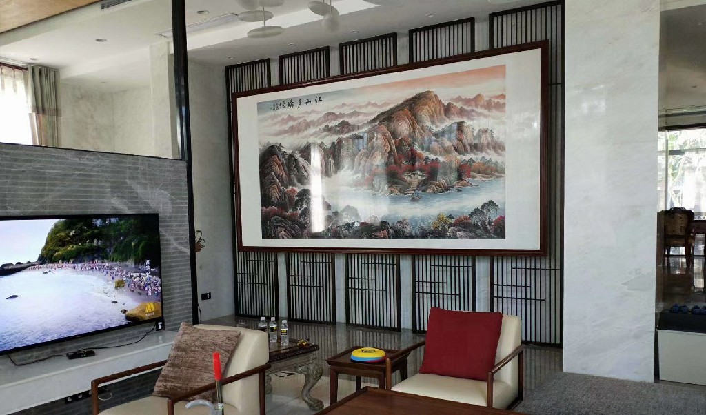 三米大画现场组装安装