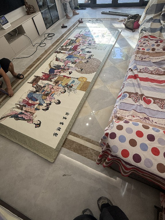 三米大画现场组装安装