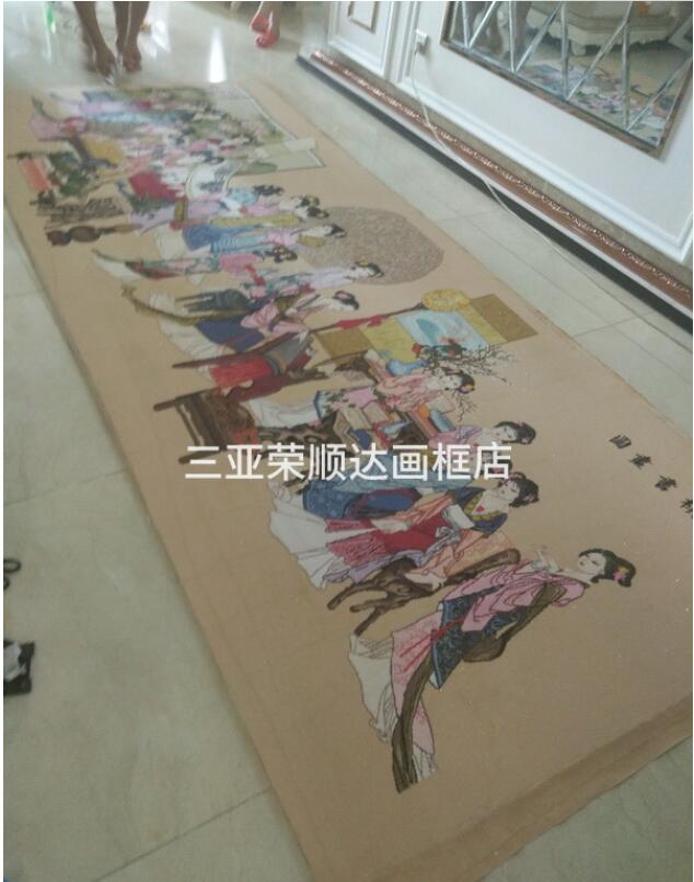 大画现场装裱